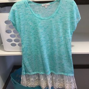 Shirt with flower bottom